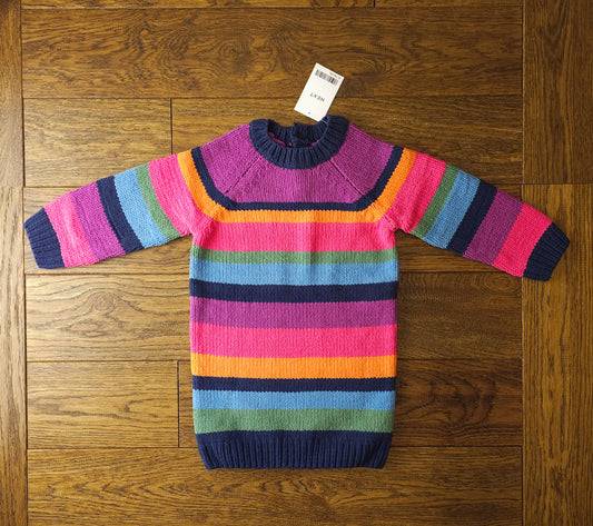 Next Multicolour Stripe Jumper Dress