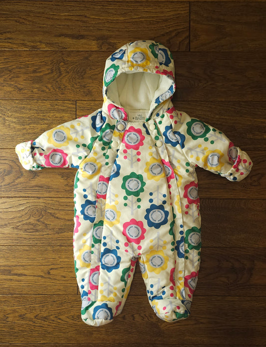 Marks and Spencer Flower Snowsuit Pramsuit 0-3 Months, 9-12 Months
