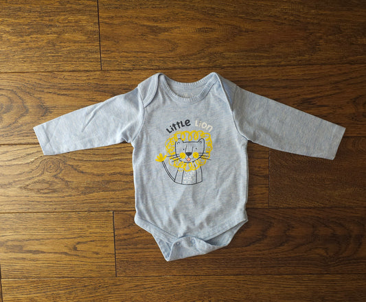 Peacocks Long Sleeve Lion Bodysuit 0-3 Months