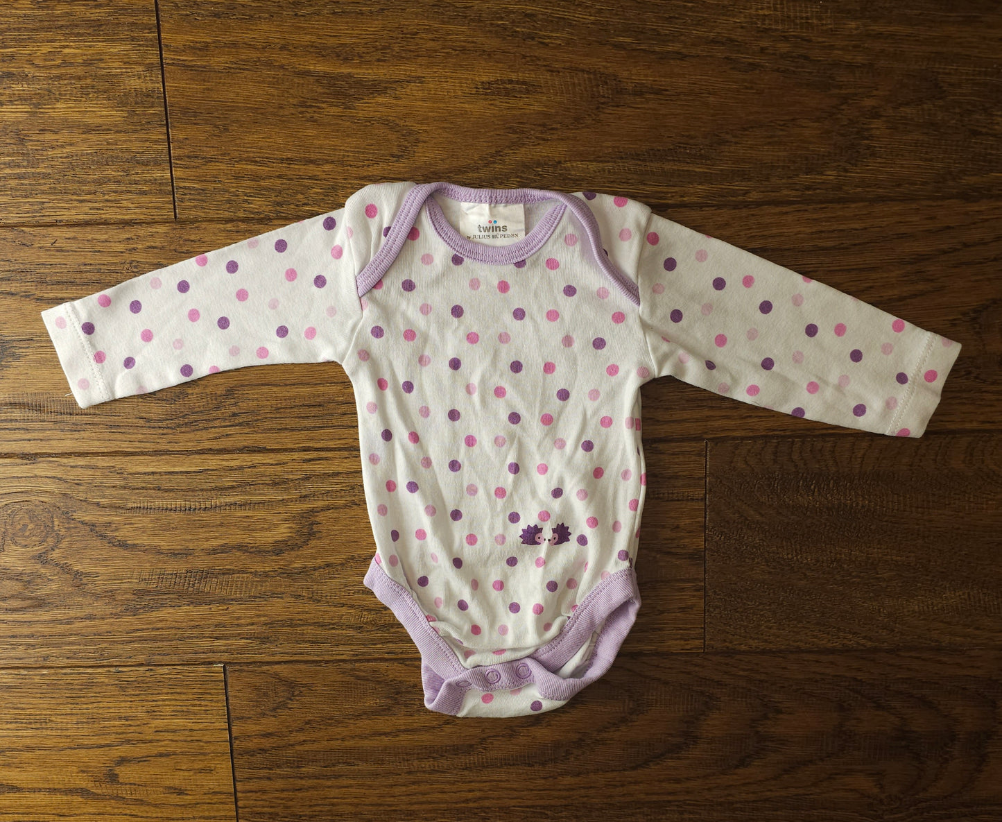 Twins By Julius Hüpeden Polkadot Hedgehog Long Sleeve Bodysuit 0-1 Month