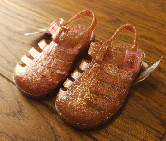 Next Rose Gold Sparkle Jelly Sandals UK 4 Infant, UK 5 Infant, UK 6 Infant