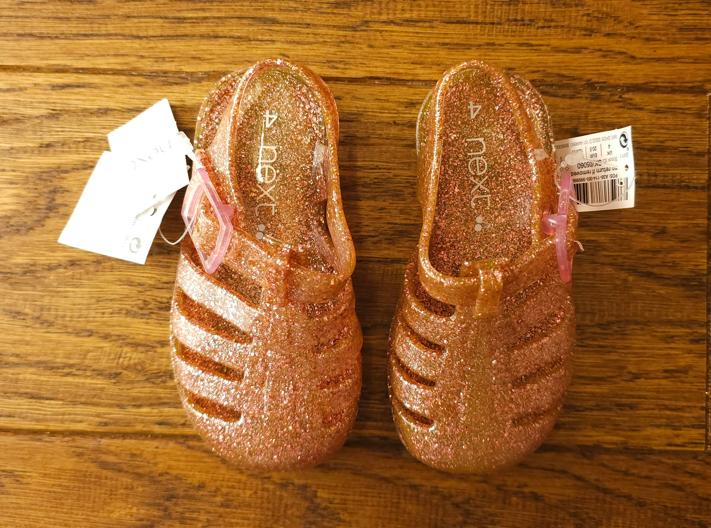 Next Rose Gold Sparkle Jelly Sandals UK 4 Infant, UK 5 Infant, UK 6 Infant