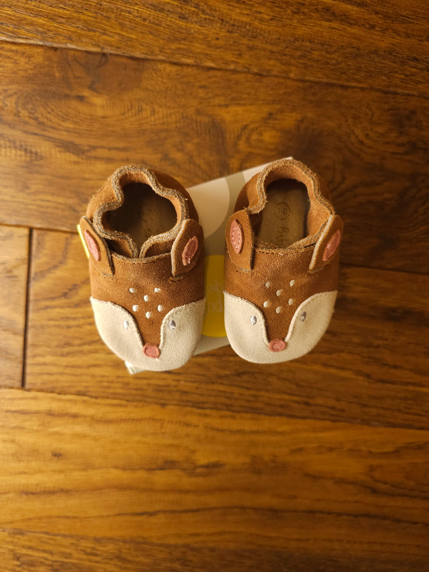 Boden Suede Deer Crib Shoes 1-3 Months