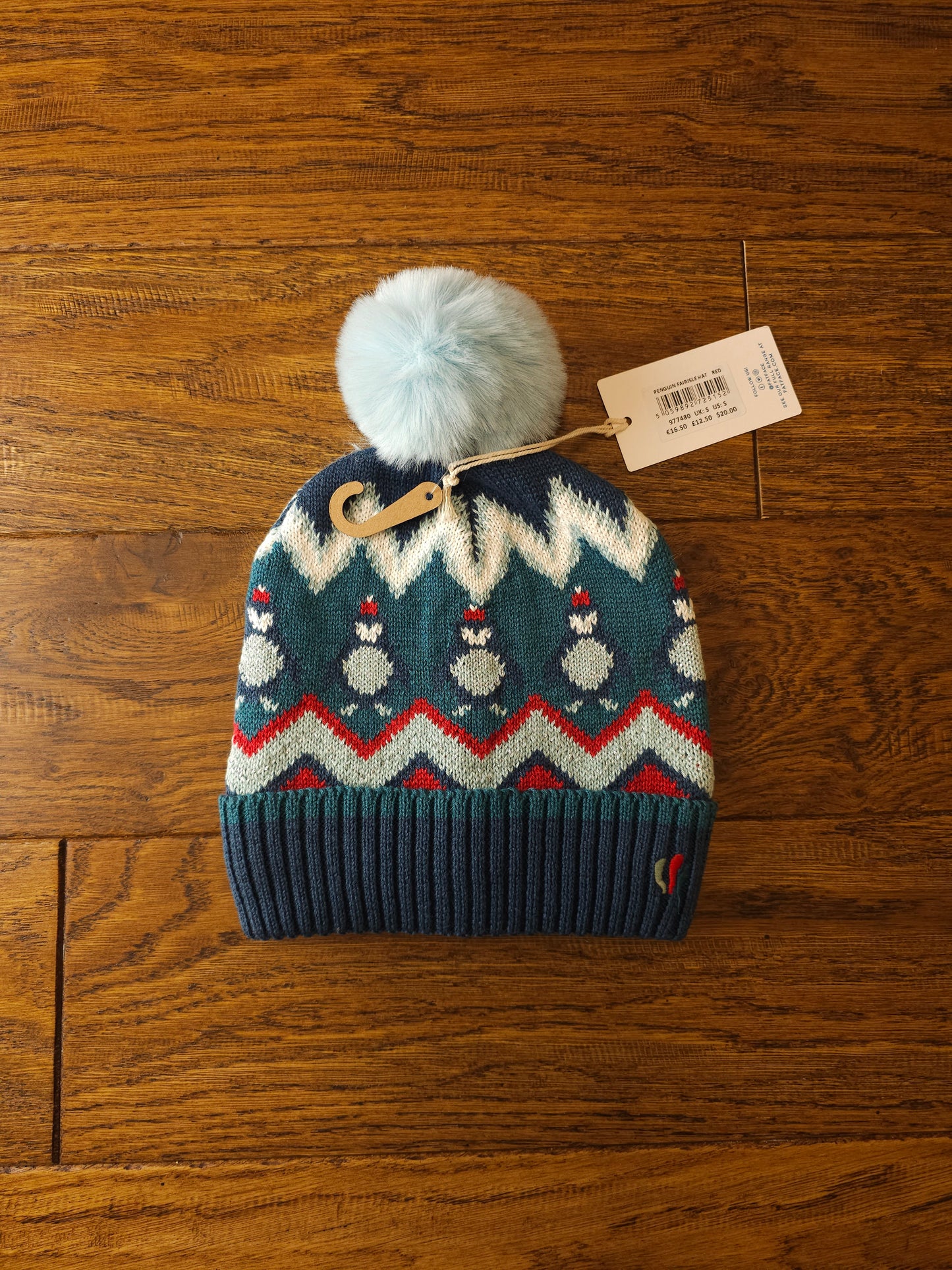 FatFace Penguin Fair Isle Hat 3-6 Years, 7-10 Years