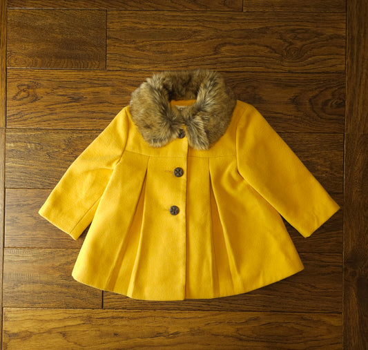 Fred and Flo Faux Fur Collared Coat