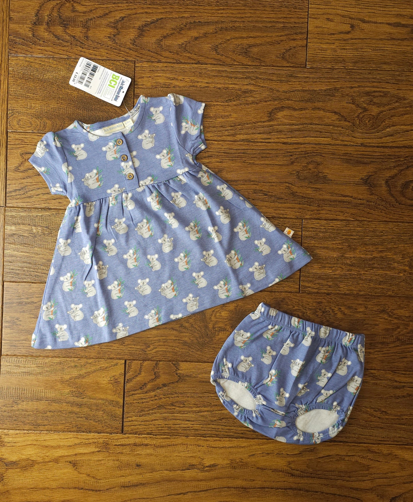 Jojo Maman Koala Dress With Matching Bloomers