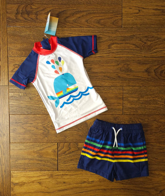 Next Whale Swimming Rash Vest and Shorts UPF 50+