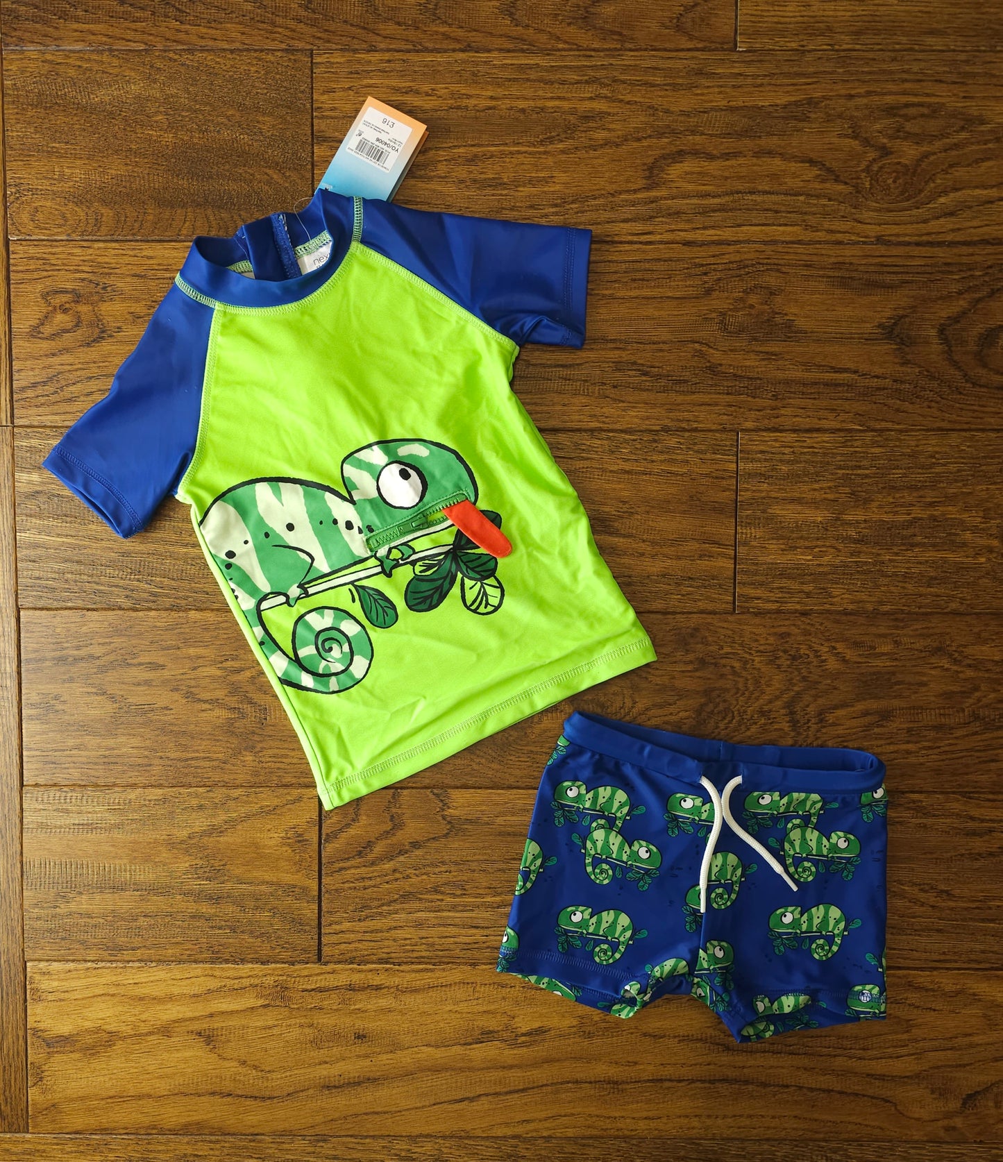 Next Chameleon Swimming Rash Vest and Shorts UPF 50+ 12-18 Months