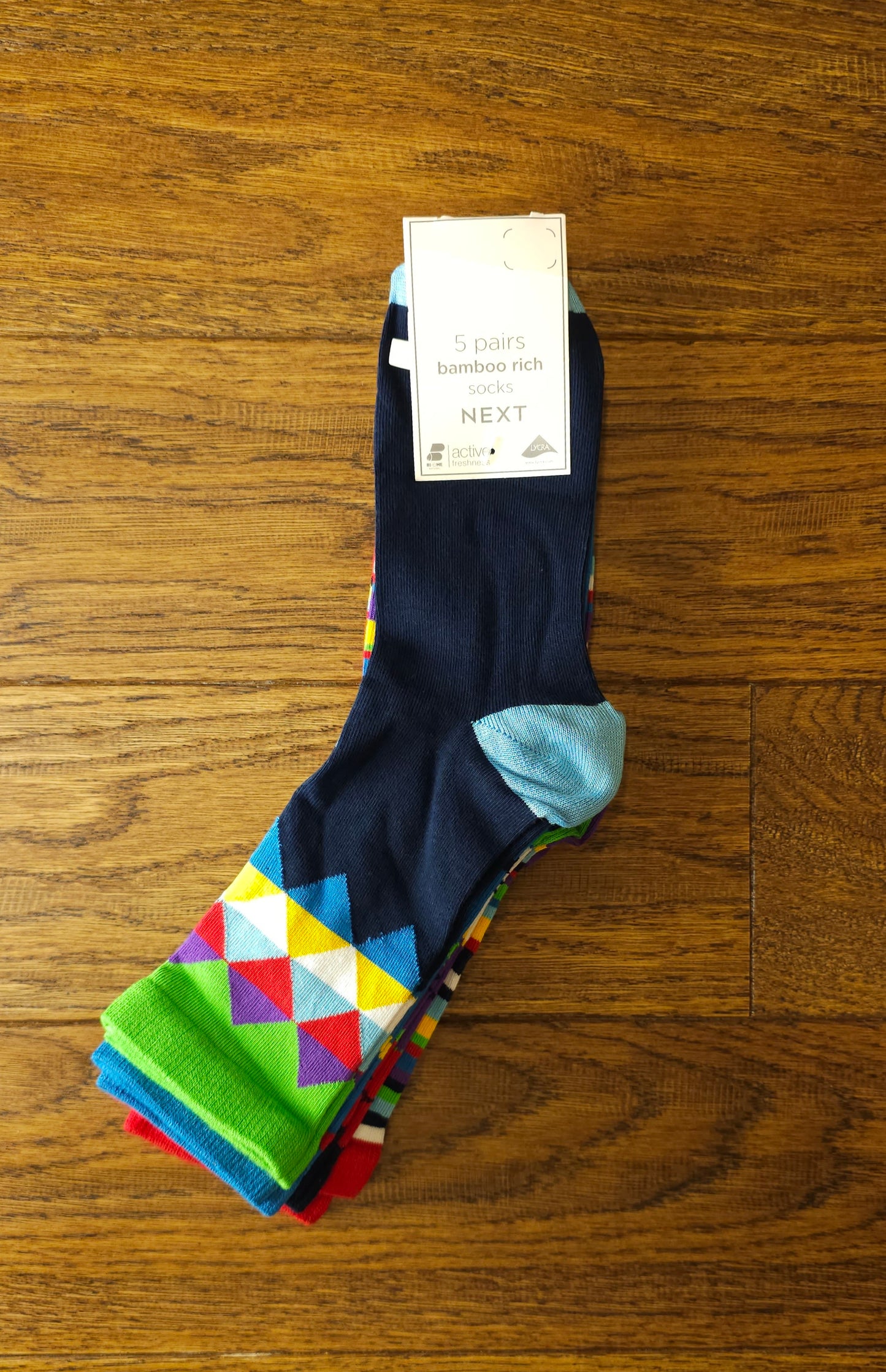 Next 5x Bamboo Rich Socks UK 9-12 Infant, UK 7-10 Adult