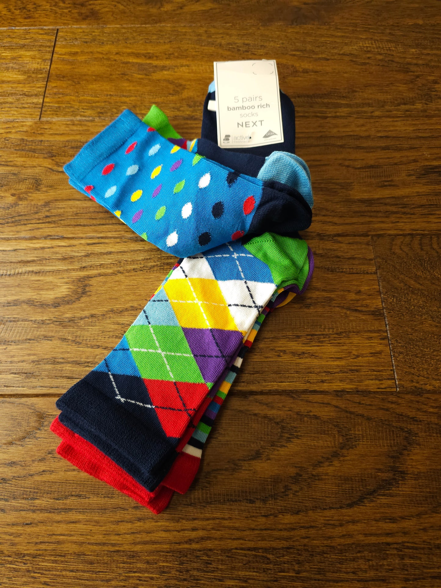 Next 5x Bamboo Rich Socks UK 9-12 Infant, UK 7-10 Adult