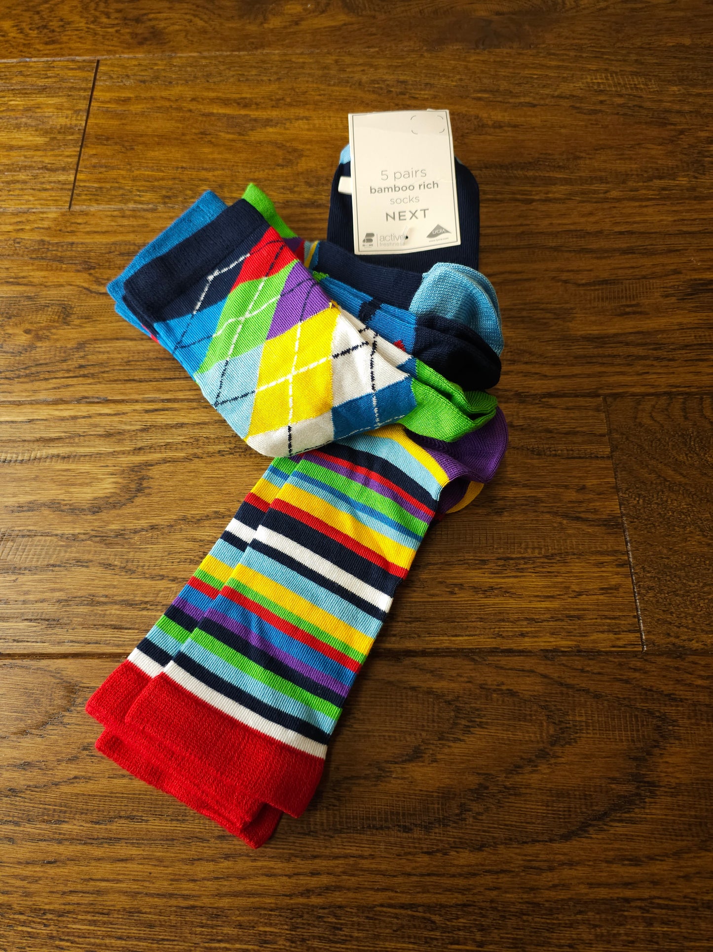 Next 5x Bamboo Rich Socks UK 9-12 Infant, UK 7-10 Adult