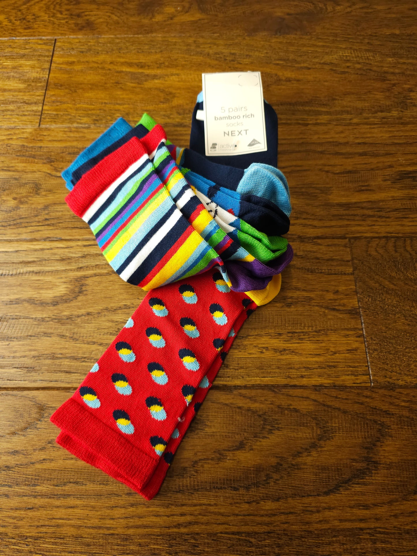 Next 5x Bamboo Rich Socks UK 9-12 Infant, UK 7-10 Adult