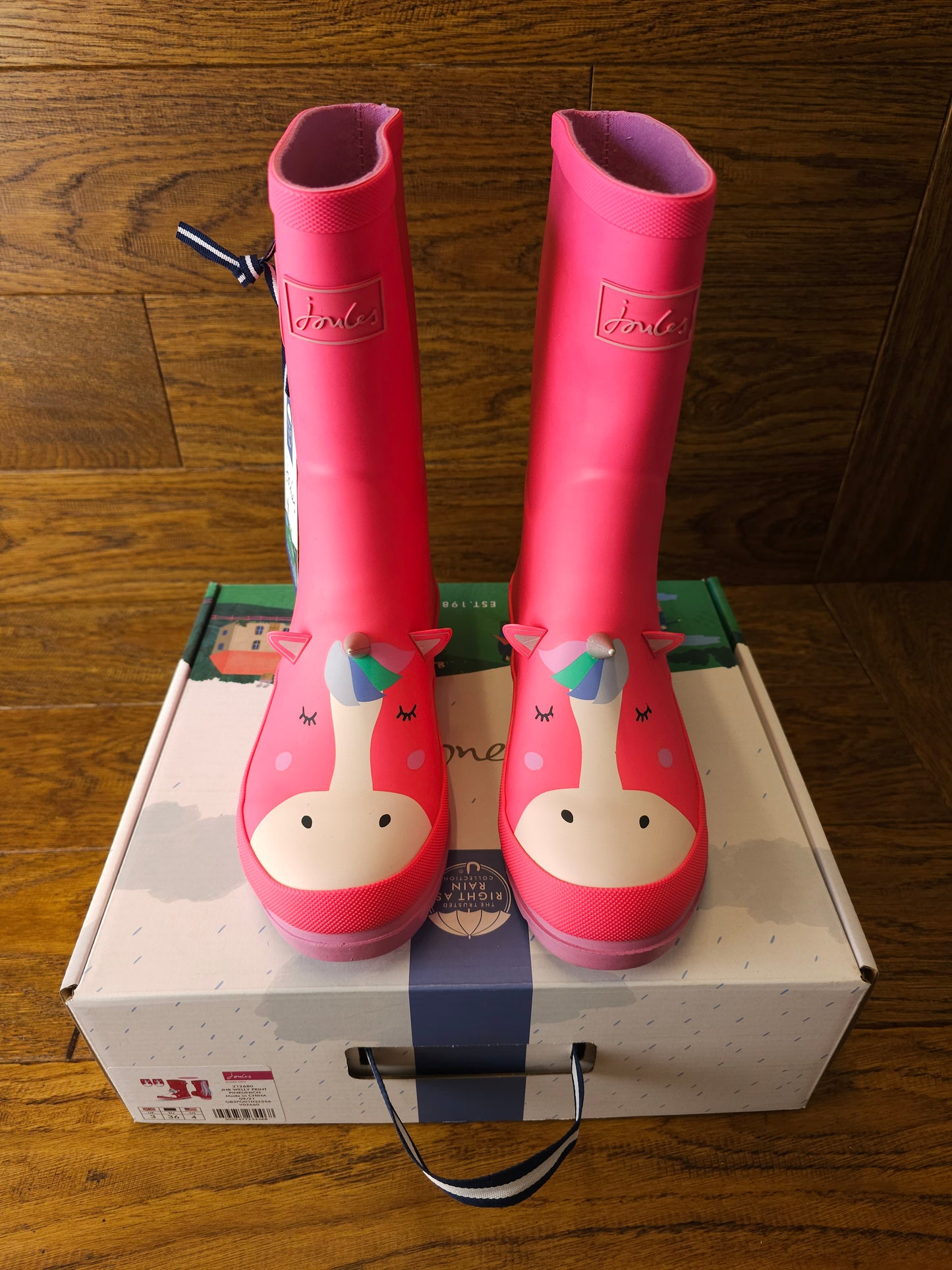 Joules Unicorn Welly Boots UK 1 Junior, UK 2 Junior, UK 3 Junior