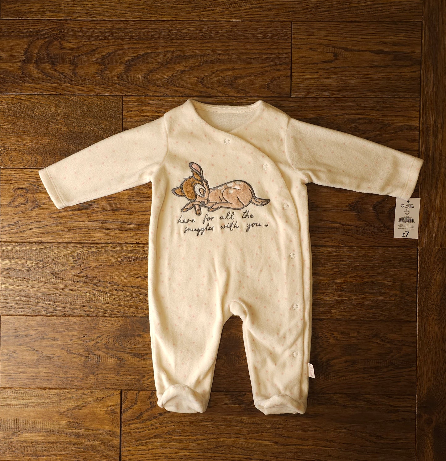 George Bambi Fleece Sleepsuit 3-6 Months