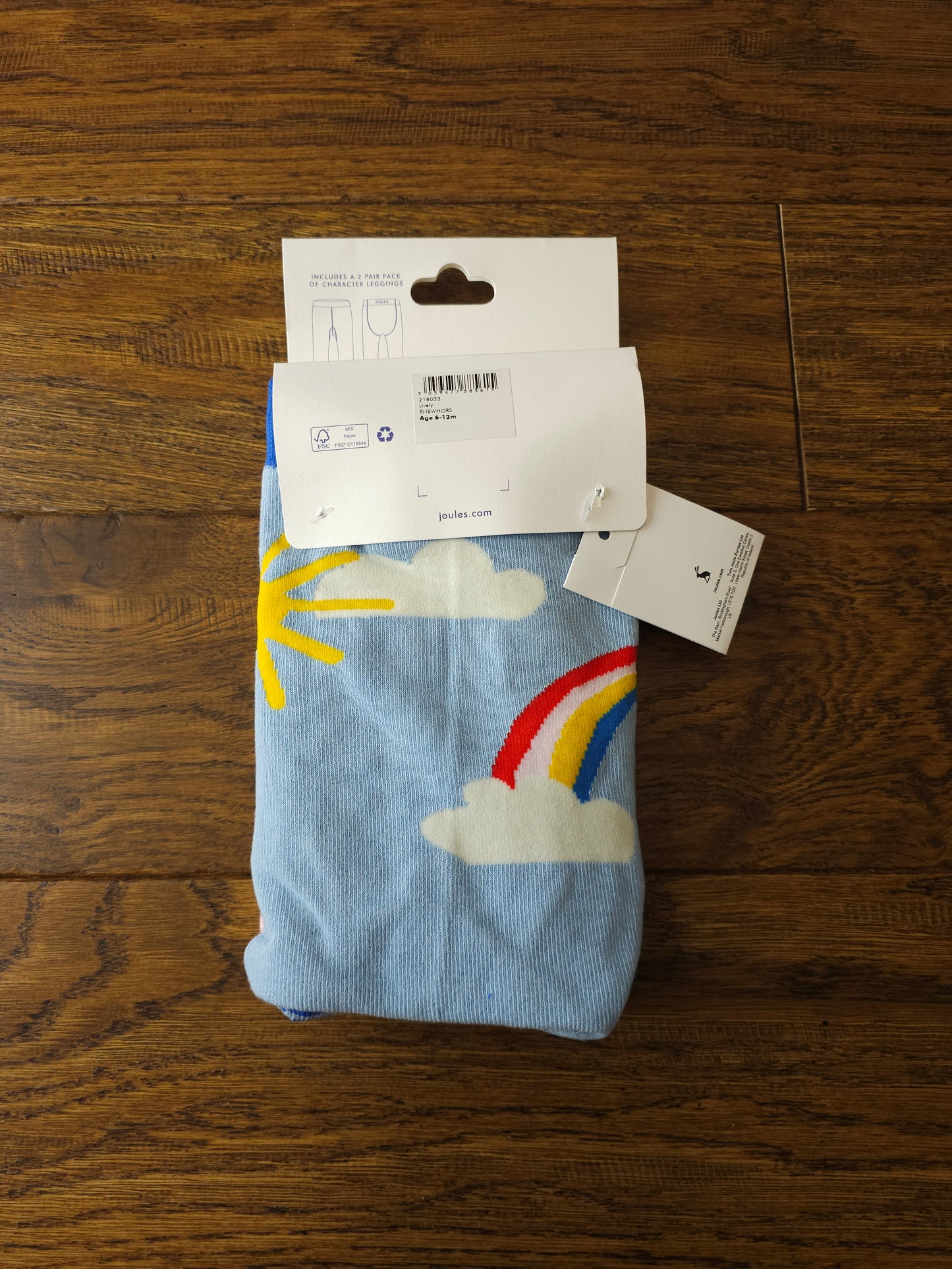 Joules 2x Lively Leggings Horse Rainbow