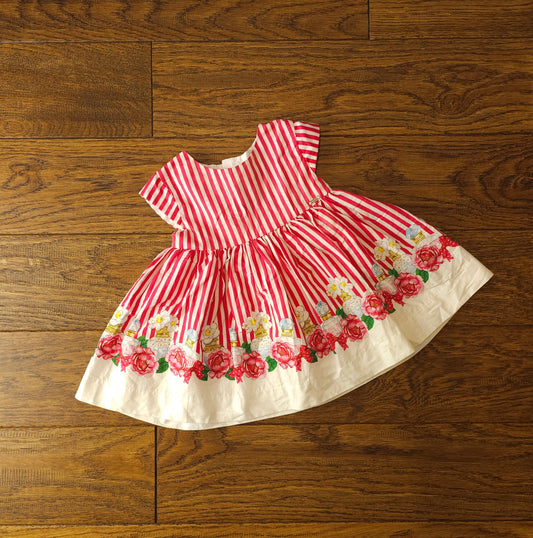 Mayoral Floral Stripe Dress