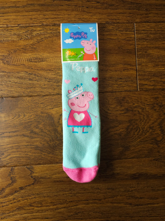 TU Peppa Pig Non-Slip Slipper Socks UK 9-12 Infant