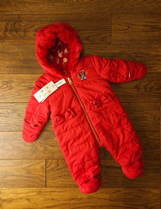 George Minnie Mouse Snowsuit Pramsuit 0-3 Months