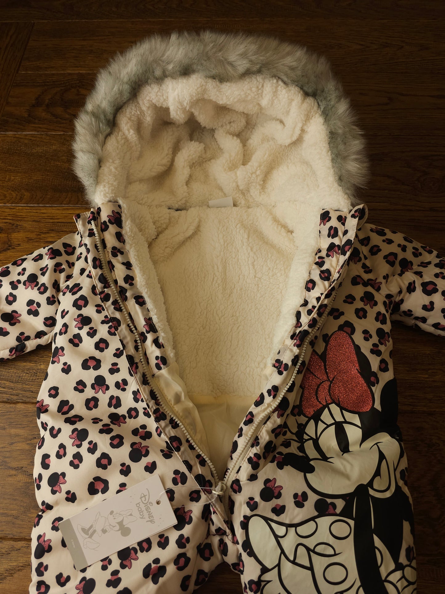 Disney Minnie Mouse Snowsuit Pramsuit 3-6 Months