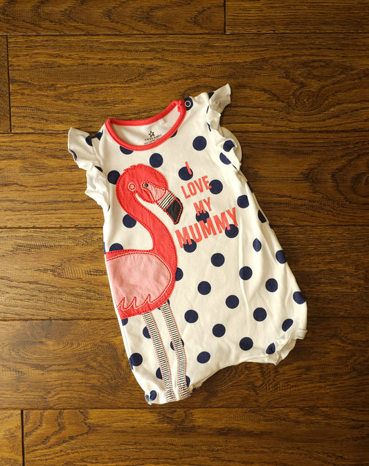 Next 'I love My Mummy' Flamingo Romper 0-3 Months