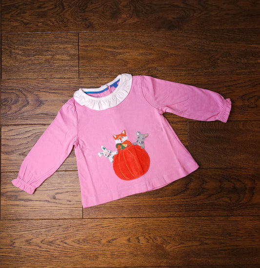 Boden Peter Pan Collar Animal Pumpkin Halloween Top 0-3 Months, 3-6 Months