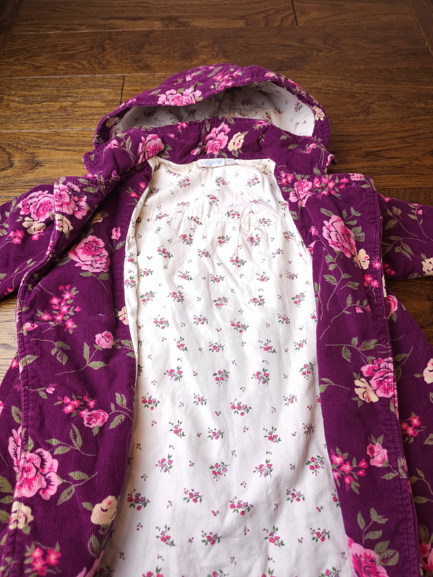 Jojo Maman Bebe Lined Floral Cord Jacket 2-3 Years