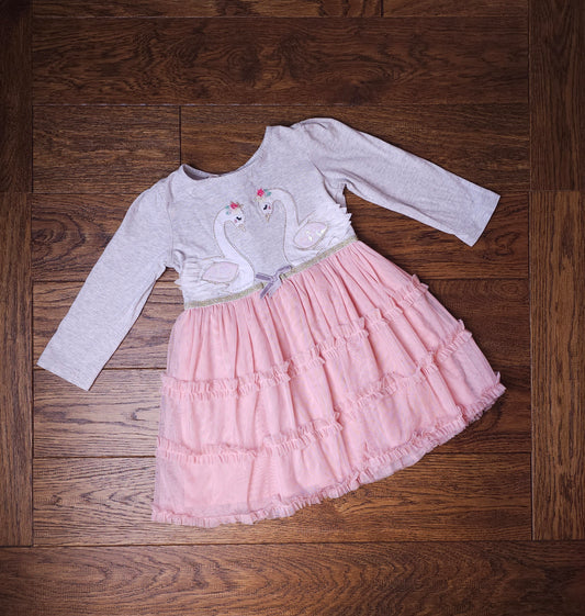 Monsoon Swan Dress 18-24 Months