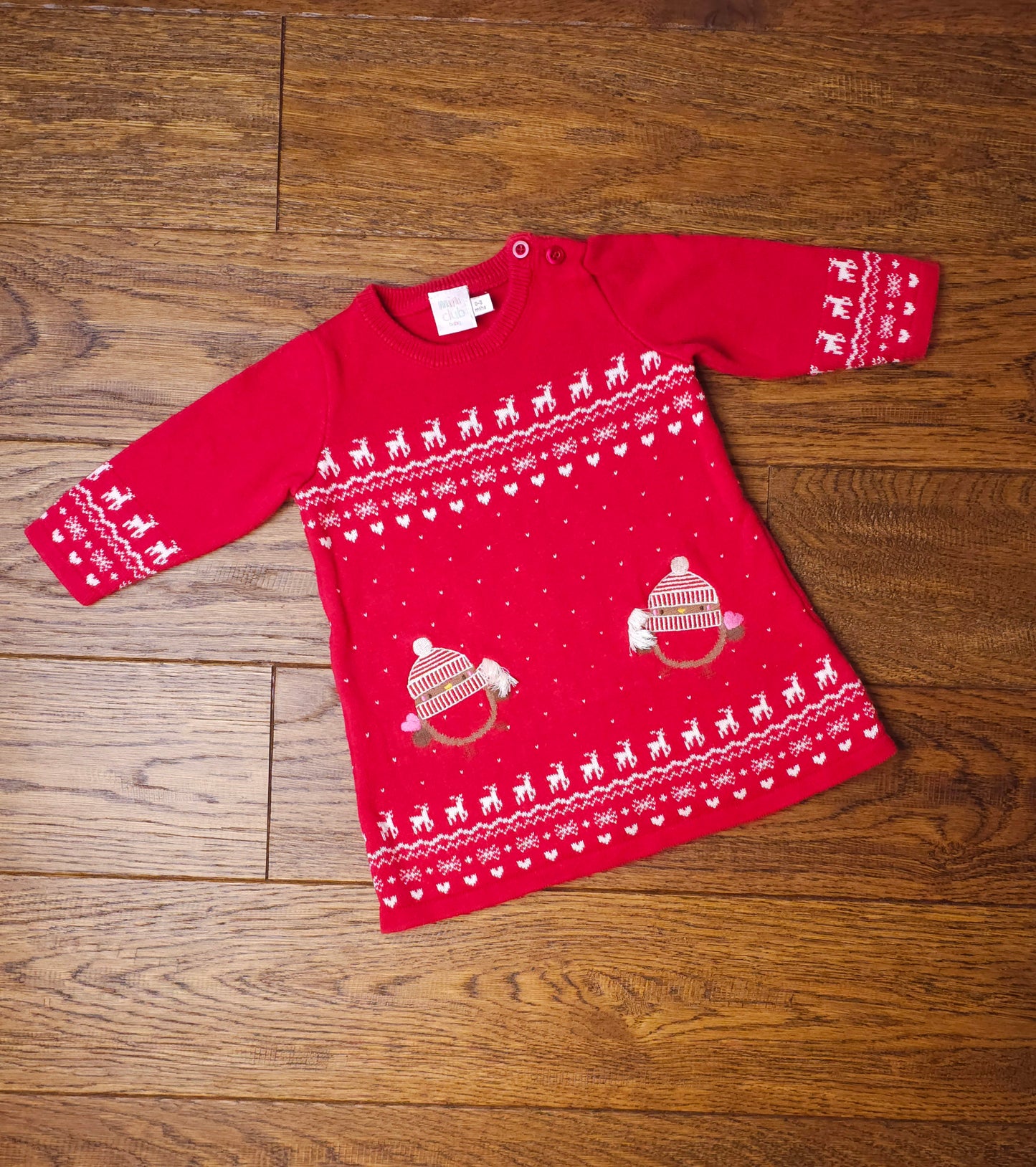 Mini Club Robin Christmas Dress 12-18 Months