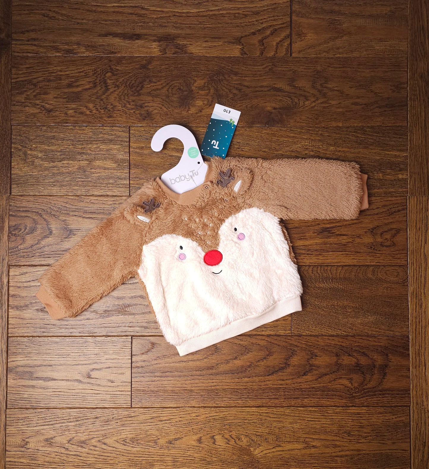 TU Rudolph Reindeer Christmas Jumper 3-6 Months, 6-9 Months, 9-12 Months