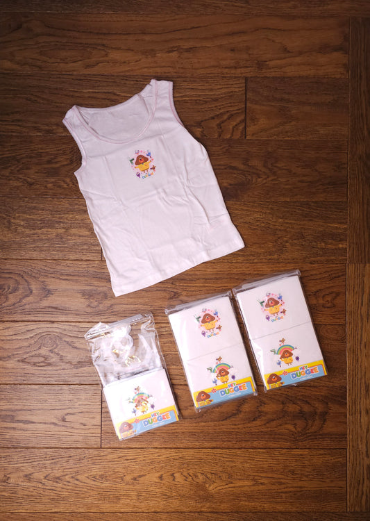 6x Official Girls Hey Duggee Vests 18-24 Months, 2-3 Years, 3-4 Years, 4-5 Years