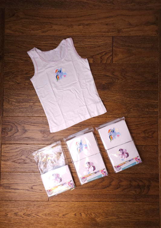 6x Official My little Pony Vests 3-4 Years, 4-5 Years, 5-6 Years