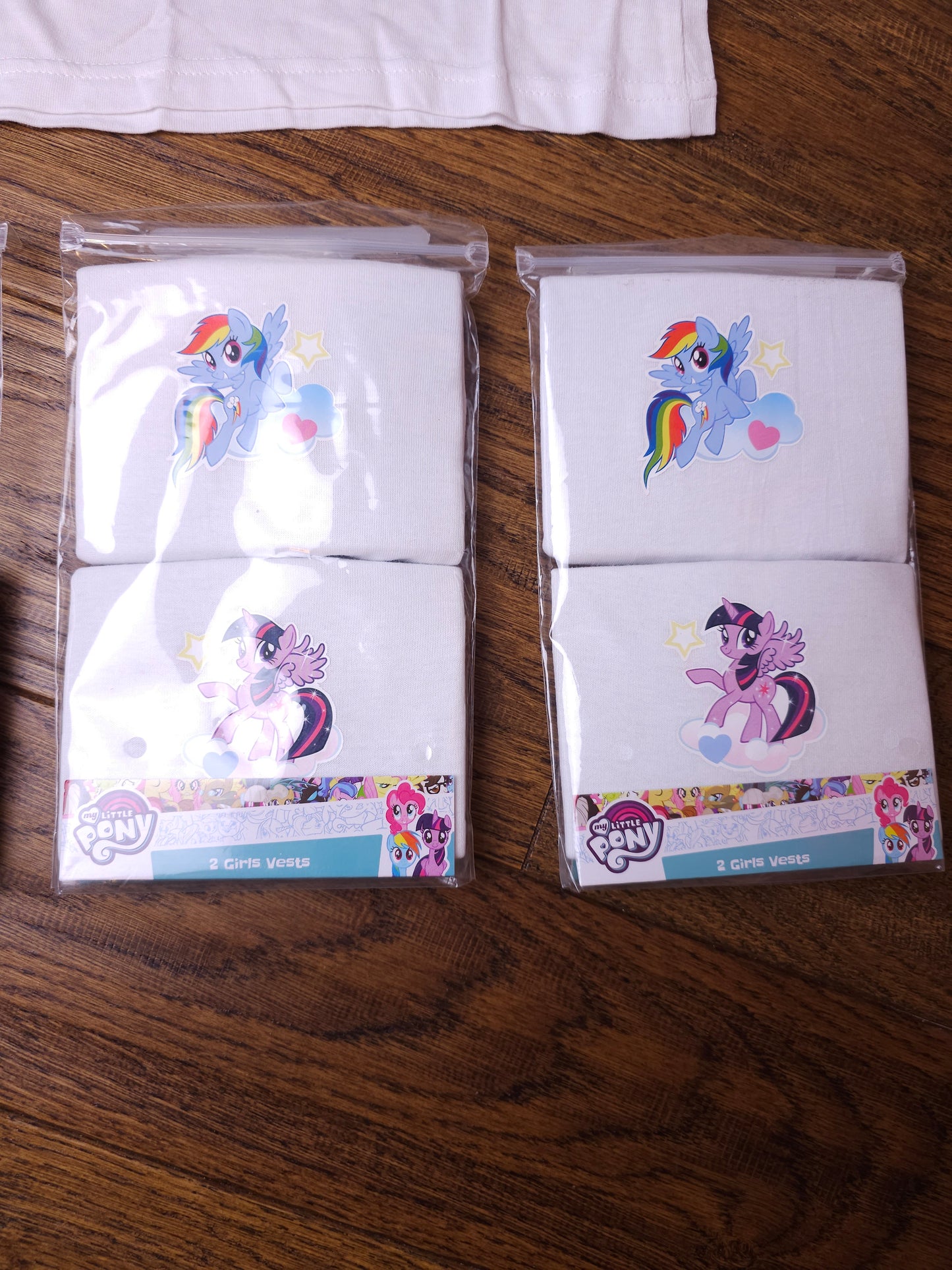 6x Official My little Pony Vests 3-4 Years, 4-5 Years, 5-6 Years