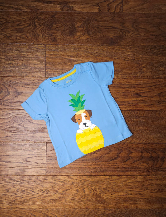 Boden Pineapple Dog T-Shirt 12-18 Months