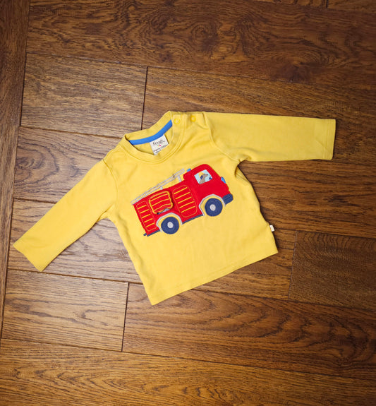 Frugi Interactive Fire Engine Top 3-6 Months.