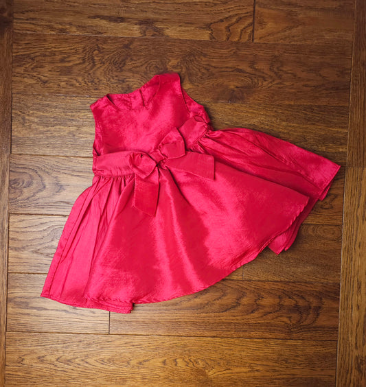 Marks and Spencer Bow Detail Party Dress 9-12 Months.