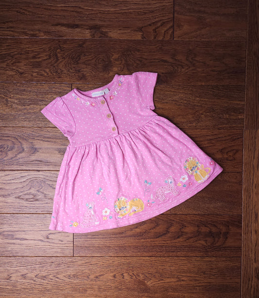 Jojo Maman Lion Cheetah Dress 6-12 Months