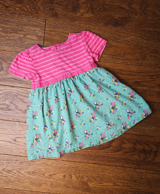 Jojo Maman Toucan Dress 6-12 Months.
