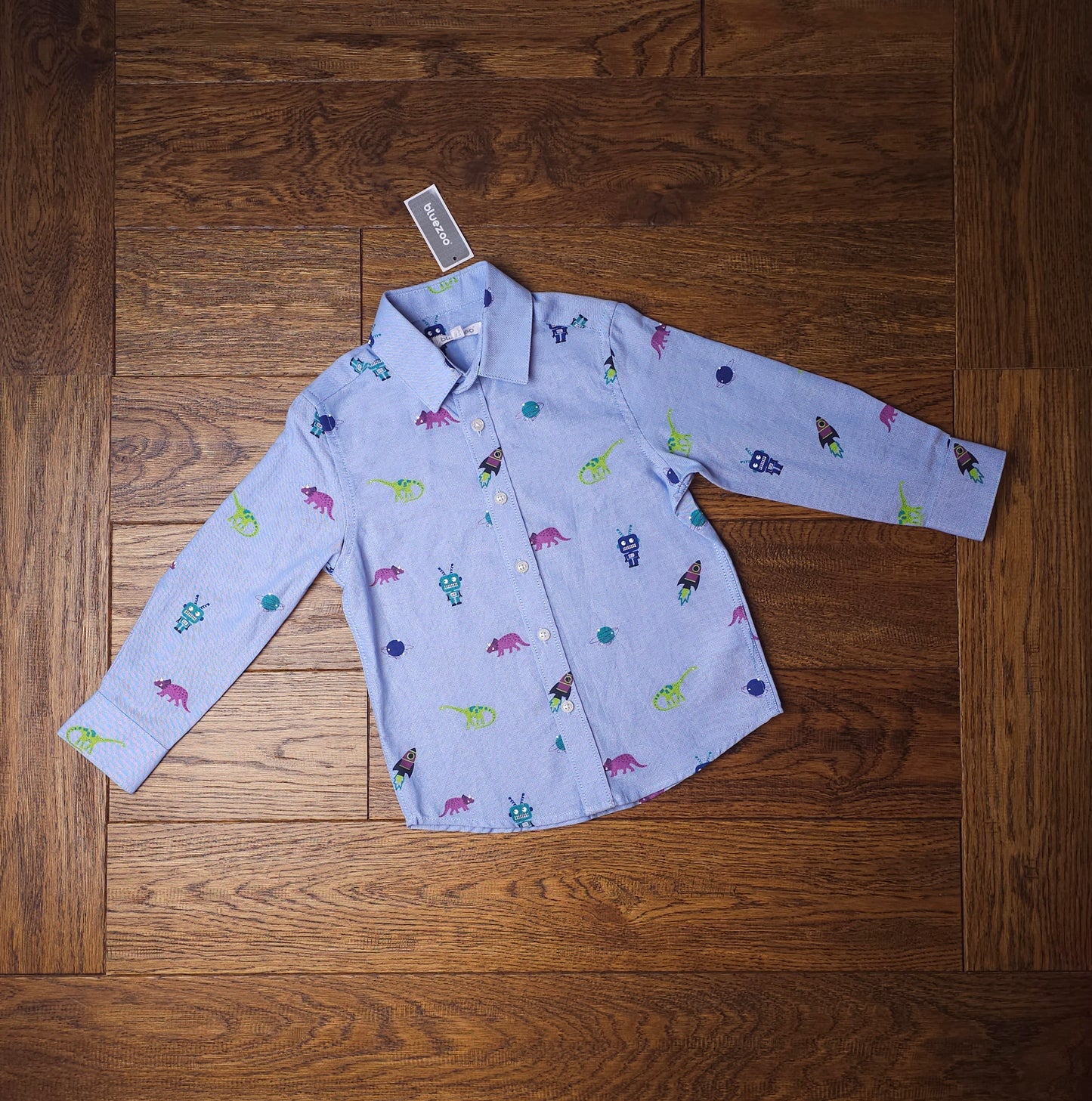 Bluezoo Dinosaur Rocket Robot Shirt 3-4 Years