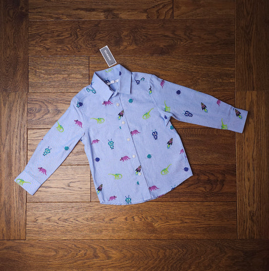 Bluezoo Dinosaur Rocket Robot Shirt 3-4 Years