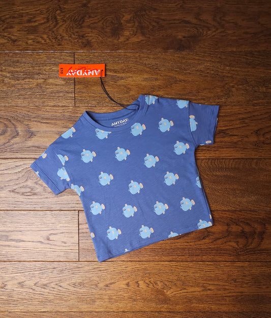 John Lewis Fish T-Shirt 9-12 Months