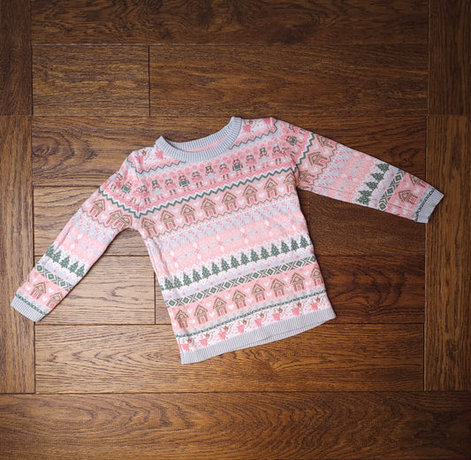 TU Christmas Candy Cane Gingerbread Jumper 4-5 Years