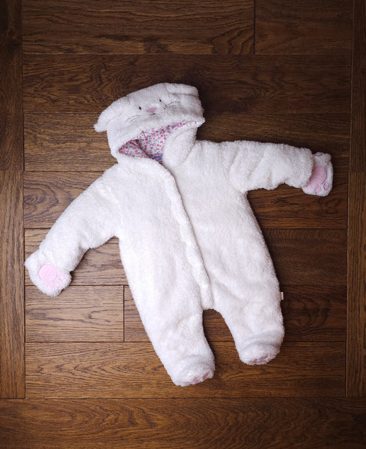 Jojo Maman Rabbit Snowsuit Pramsuit 0-3 Months
