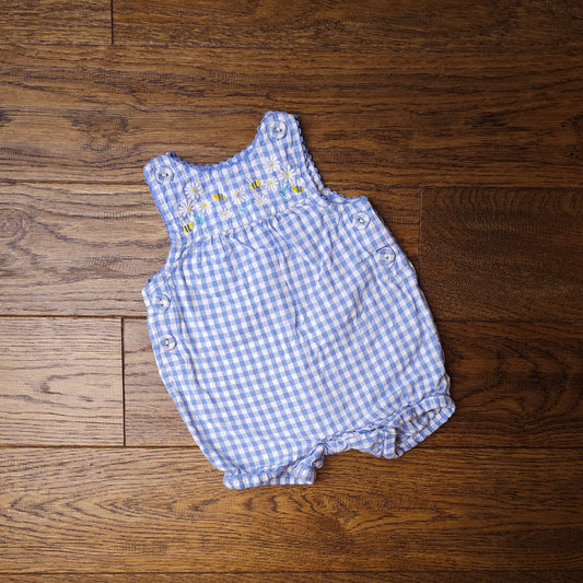 Jojo Maman Embroidered Daisy Bee Romper 0-3 Months