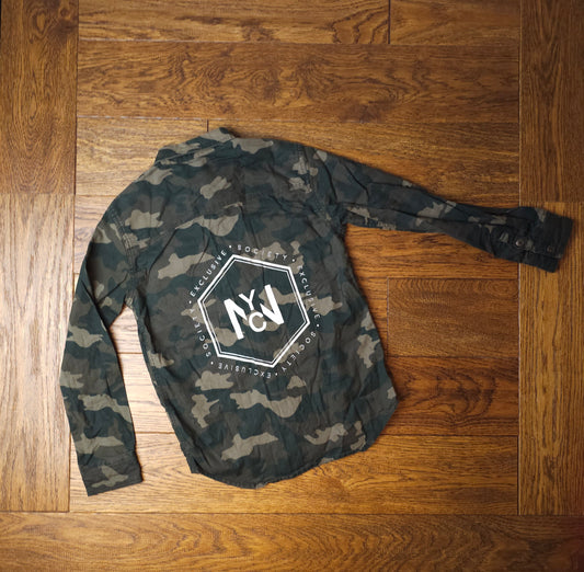 River Island Exculsive Society Camo Shirt With Back Detail 8 Years