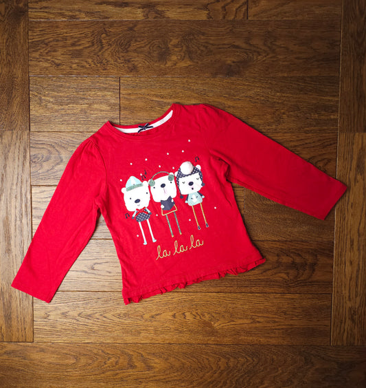 Mothercare Carol Singing Polar Bears Christmas Top 5-6 Years
