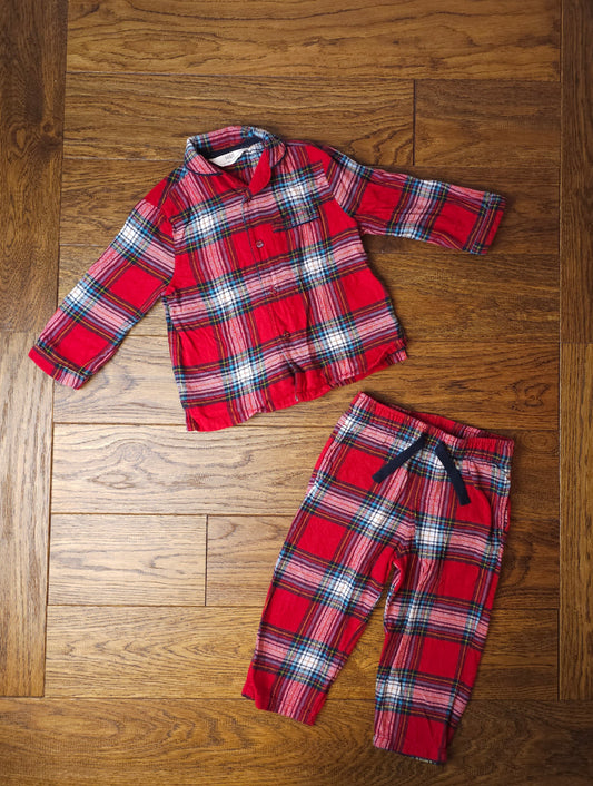 Marks and Spencers Brushed Cotton Christmas Pyjamas 1-2 Years
