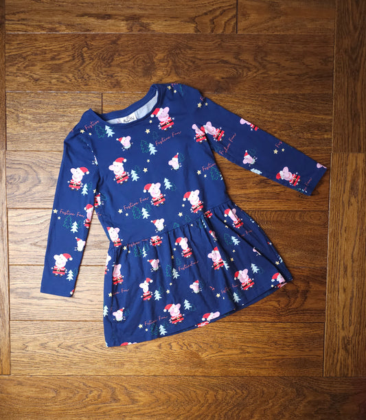 TU Peppa Pig Santa Christmas Dress 3-4 Years