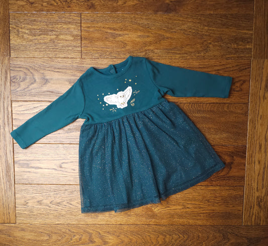 Marks and Spencer Hedwig Harry Potter Glittery Dress 9-12 Months