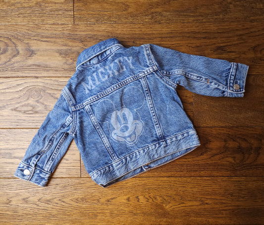 GAP Vintage Style Disney Mickey Mouse Denim Jacket 6-12 Months