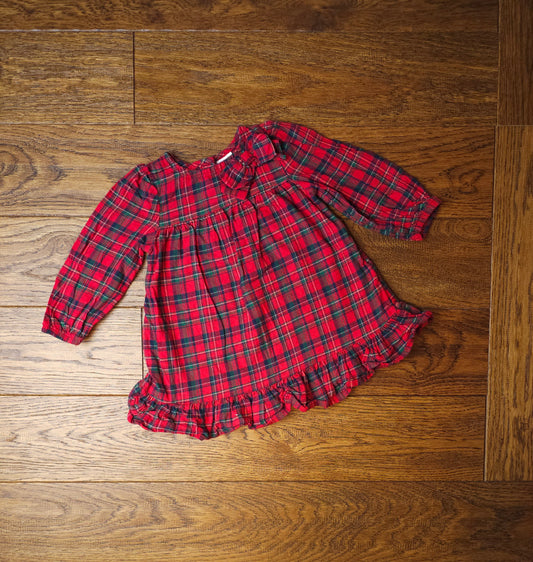 Next Tartan Christmas Dress 6-9 Months